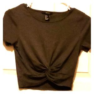 Forever 21 gray crop